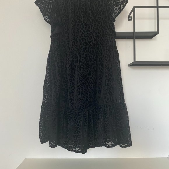 LOFT Leopard Velvet Drop Waist Swing Dress - Picture 2 of 7